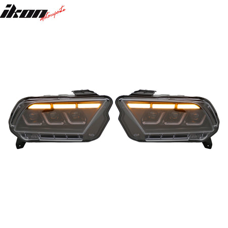 Fits 10-14 Ford Mustang 2024 S650 Style Headlights W/DRL Turn Signal H/L Beam