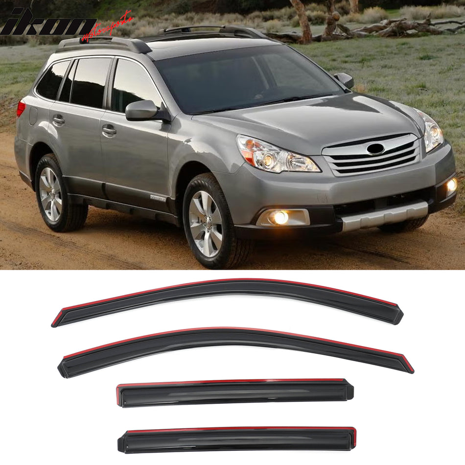 2010-2014 Subaru Outback In-Channel Window Visors Sun Rain Guard 4PC