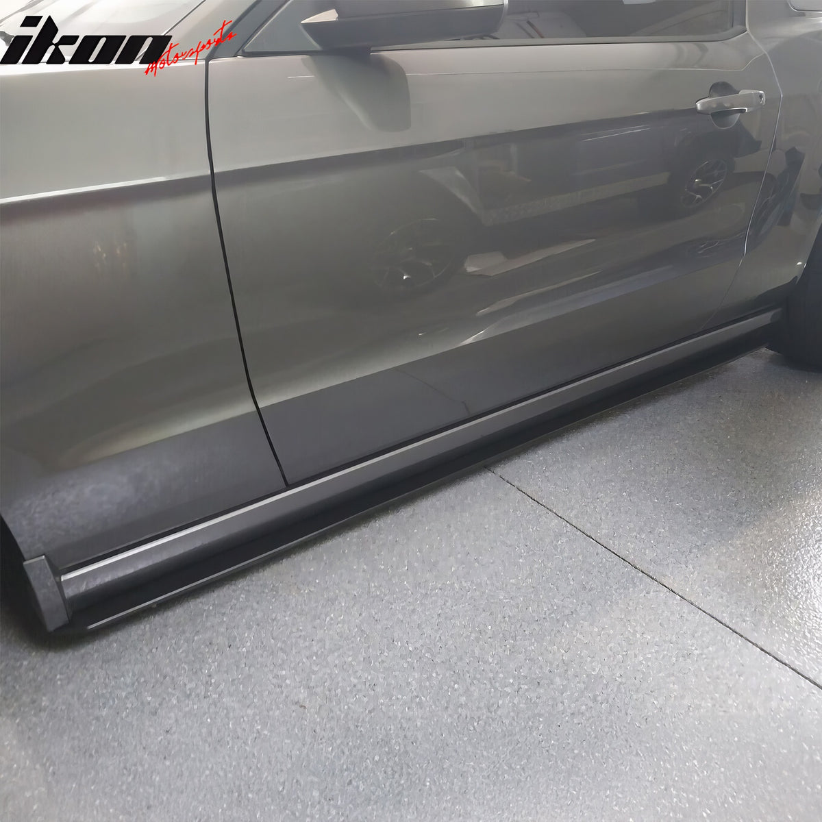 Fits 10-14 Ford Mustang Side Skirts Extension Pair Unpainted Black Left Right PU