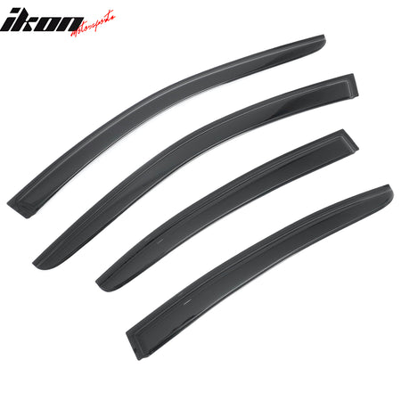 Fits 10-14 Subaru Legacy Sedan 4PCS Window Visors Smoke Acrylic Deflectors Set