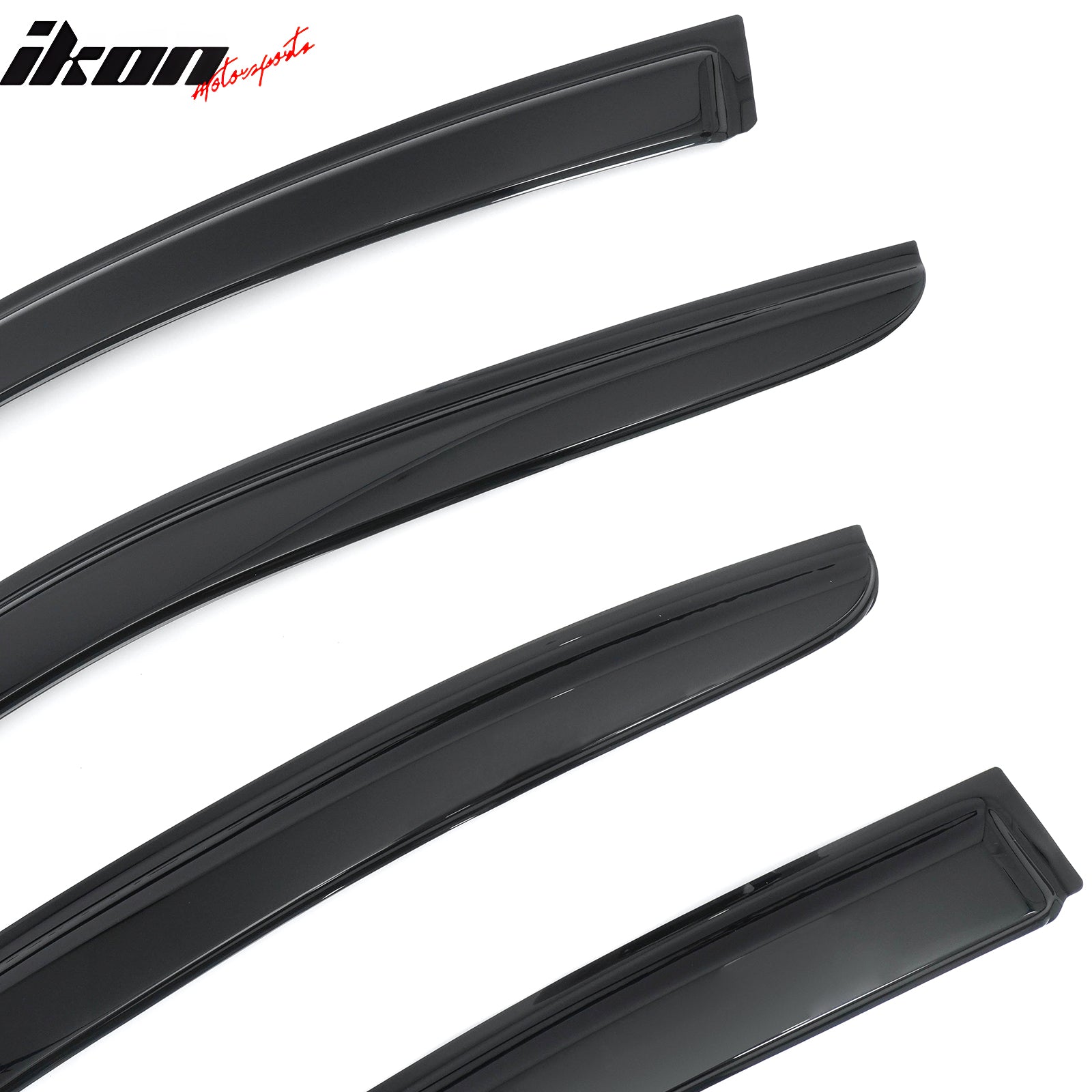 Fits 10-14 Subaru Legacy Sedan 4PCS Window Visors Smoke Acrylic Deflectors Set