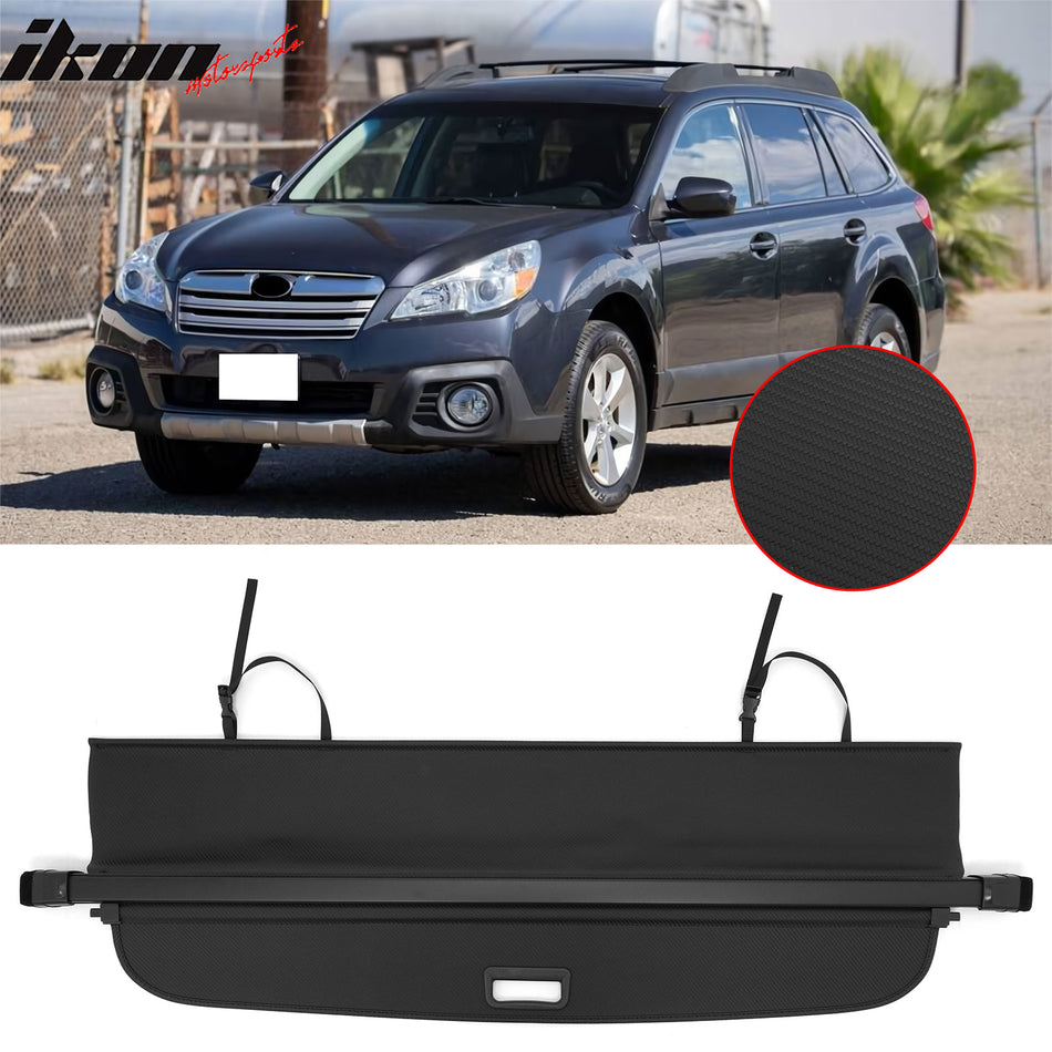 2010-2014 Subaru Outback Carbon Fiber Texture Retractable Cargo Cover