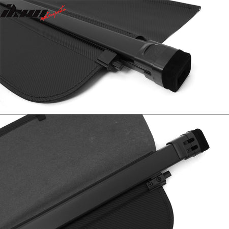 Fits 10-14 Subaru Outback Retractable Rear Cargo Cover Carbon Fiber Texture
