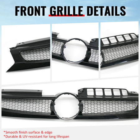 Fits 10-14 Volkswagen Golf/11-14 Jetta MK6 Front Bumper Hood Mesh Upper Grille