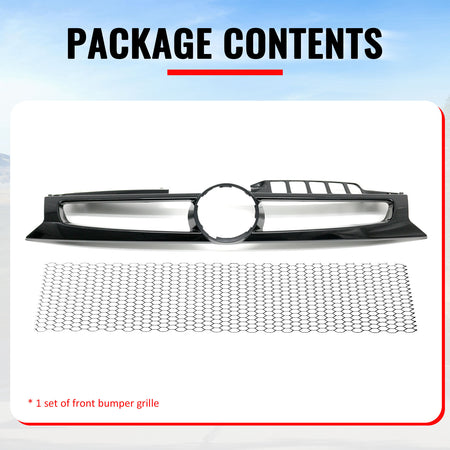 Fits 10-14 Volkswagen Golf/11-14 Jetta MK6 Front Bumper Hood Mesh Upper Grille