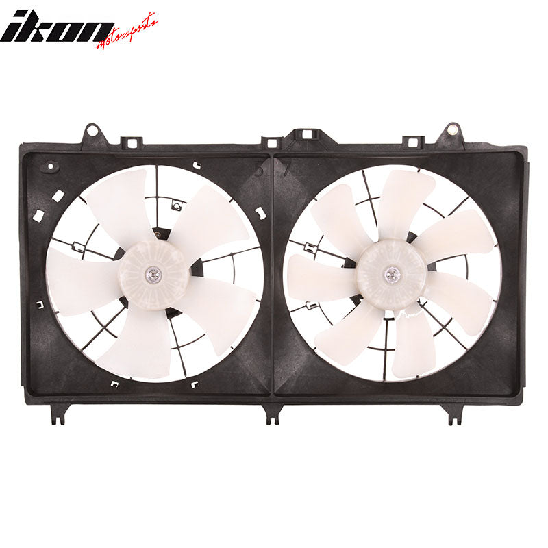 IKON MOTORSPORTS Radiator Cooling Fan Assembly Replacement for 2010-2015 Chevrolet Camaro Coupe 3.6L 2011-2015 Convertible 3.6L, M:22786868 GM3115265 Automotive Dual Engine Fans, Black