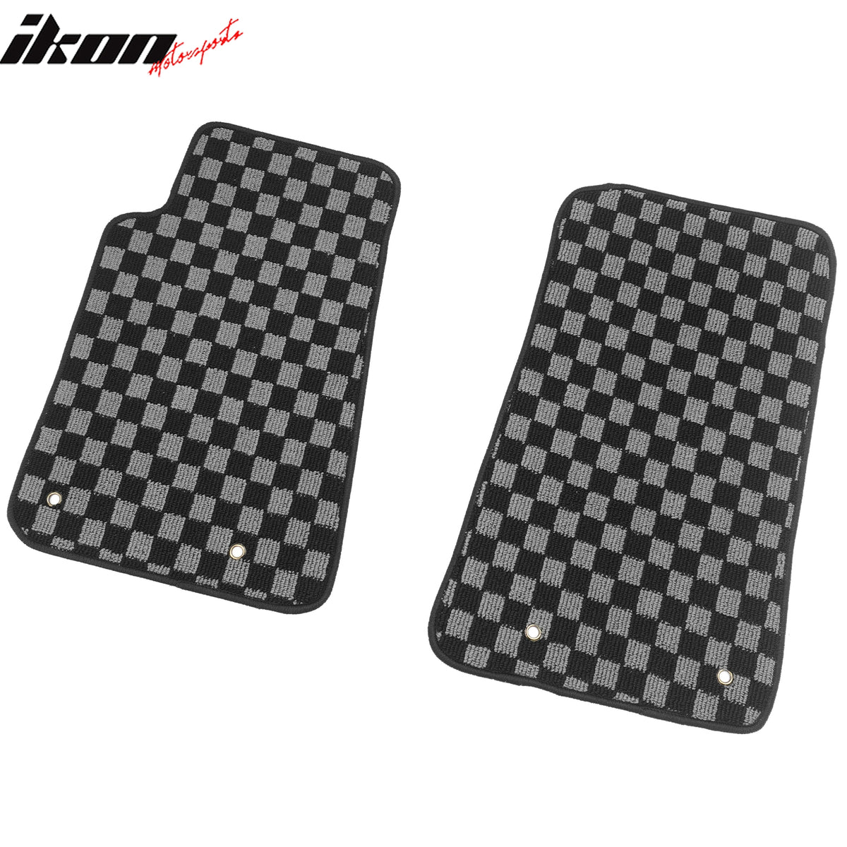 Fits 10-15 Chevy Camaro Floor Mats Non-Slip Carpets Checkered Black Gray Plaid