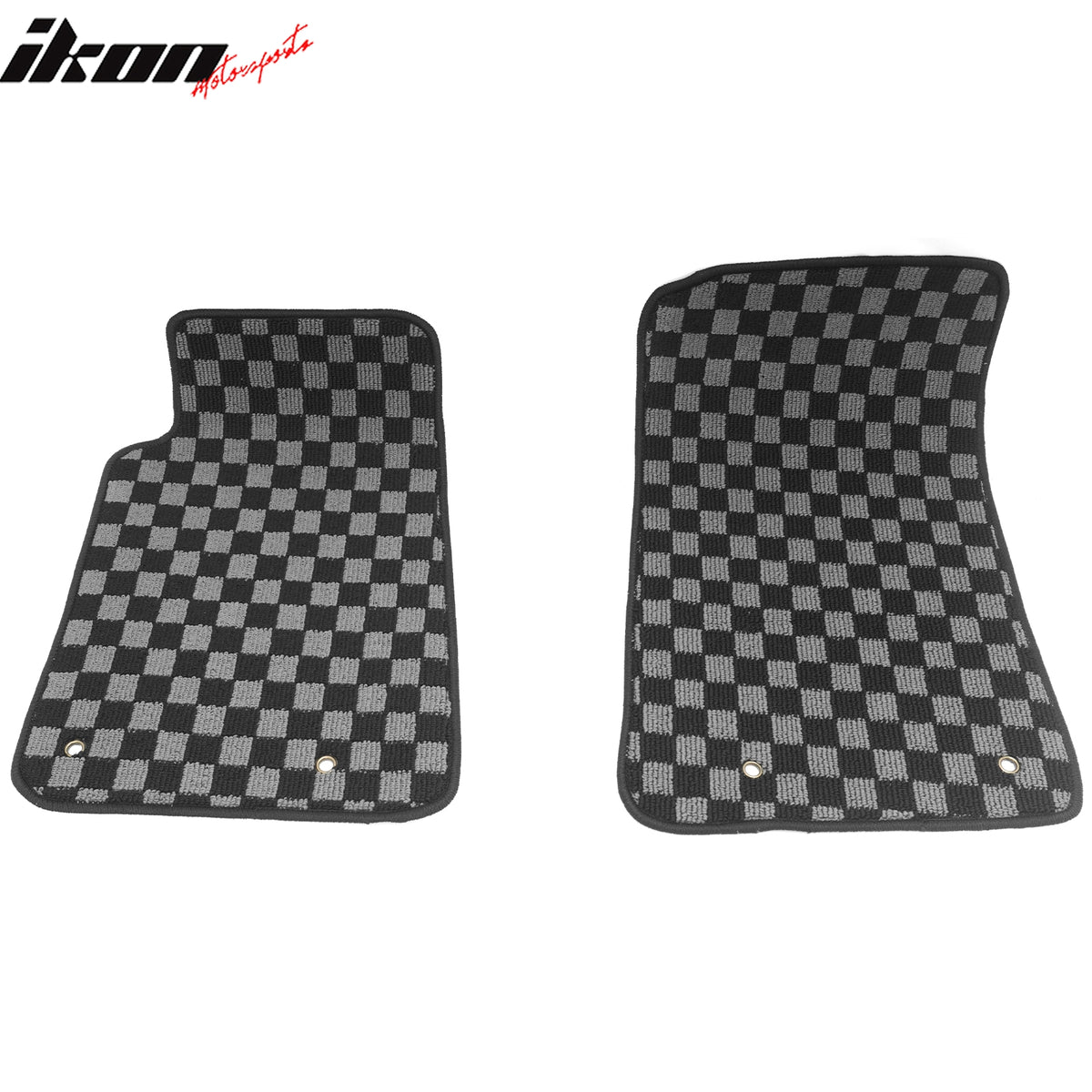 Fits 10-15 Chevy Camaro Floor Mats Non-Slip Carpets Checkered Black Gray Plaid