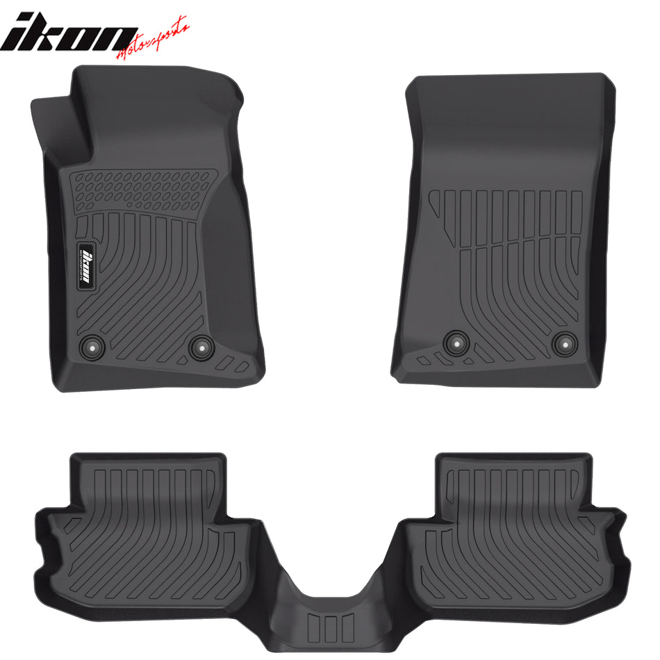 2010-2015 Chevrolet Chevy Camaro 3D TPE All Weather Waterproof Anti-Slip Front Rear Driver Passenger Side Interior Floor Mats Cargo Liner Carpets 3PCS