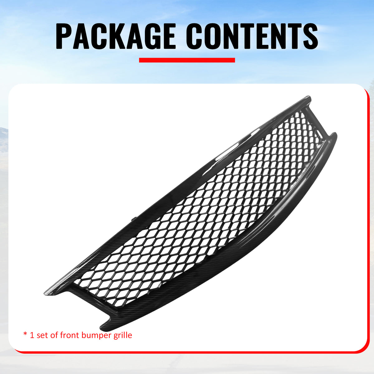 Fits 10-15 Infiniti G37 G25 Q40 Sedan Honeycomb Style Grille Carbon Fiber Print