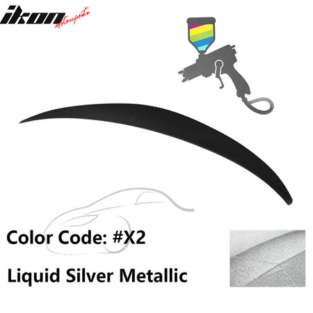 2010 - 2015 Hyundai Elantra OE Style Rear Trunk Spoiler ABSPainted X2 Liquid Silver MetallicIkon Motorsports
