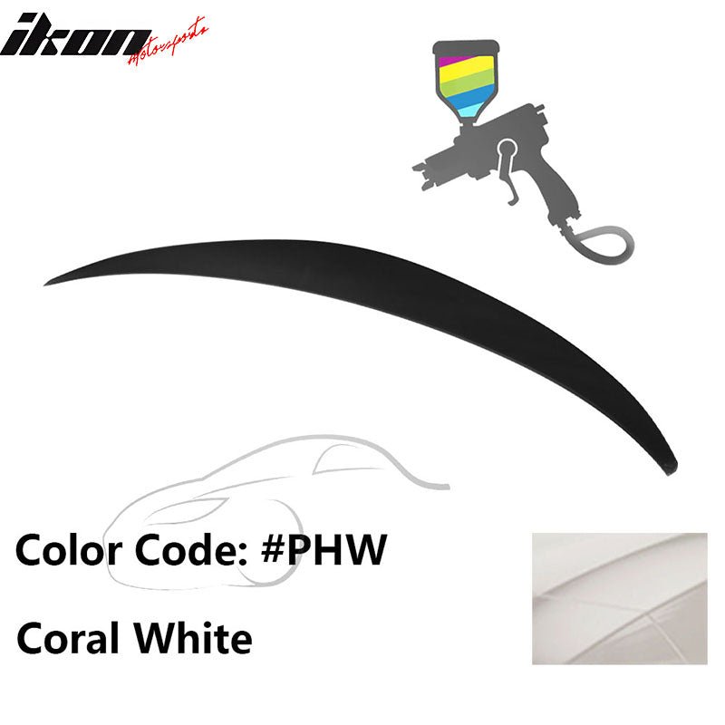 2010 - 2015 Hyundai Elantra OE Style Rear Trunk Spoiler ABSPainted PHW Coral WhiteIkon Motorsports