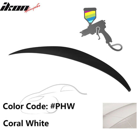 2010 - 2015 Hyundai Elantra OE Style Rear Trunk Spoiler ABSPainted PHW Coral WhiteIkon Motorsports