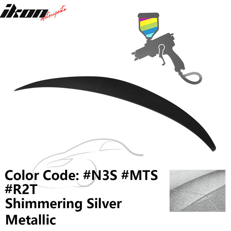 2010 - 2015 Hyundai Elantra OE Style Rear Trunk Spoiler ABSPainted N3S Shimmering Silver MetallicIkon Motorsports