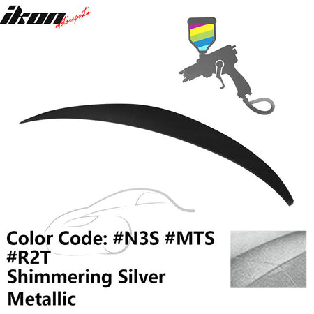 2010 - 2015 Hyundai Elantra OE Style Rear Trunk Spoiler ABSPainted N3S Shimmering Silver MetallicIkon Motorsports