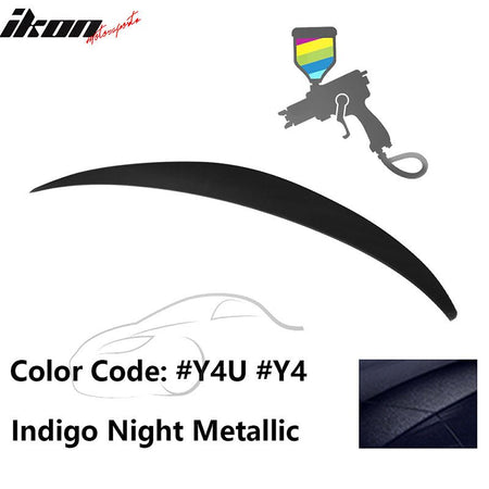 2010 - 2015 Hyundai Elantra OE Style Rear Trunk Spoiler ABSPainted Y4U Indigo Night MetallicIkon Motorsports