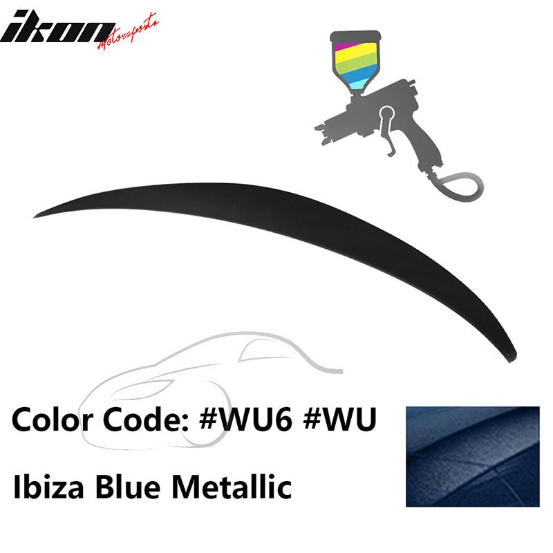 2010 - 2015 Hyundai Elantra OE Style Rear Trunk Spoiler ABSPainted WU6 Ibiza Blue MetallicIkon Motorsports