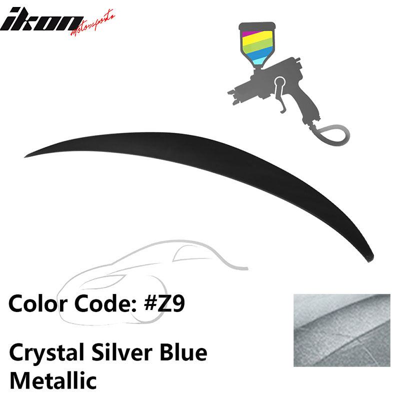 2010 - 2015 Hyundai Elantra OE Style Rear Trunk Spoiler ABSPainted Z9 Crystal Silver Blue MetallicIkon Motorsports