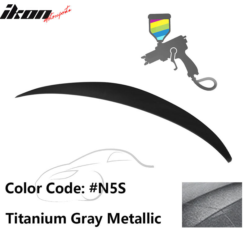 2010 - 2015 Hyundai Elantra OE Style Rear Trunk Spoiler ABSPainted N5S Titanium Gray MetallicIkon Motorsports