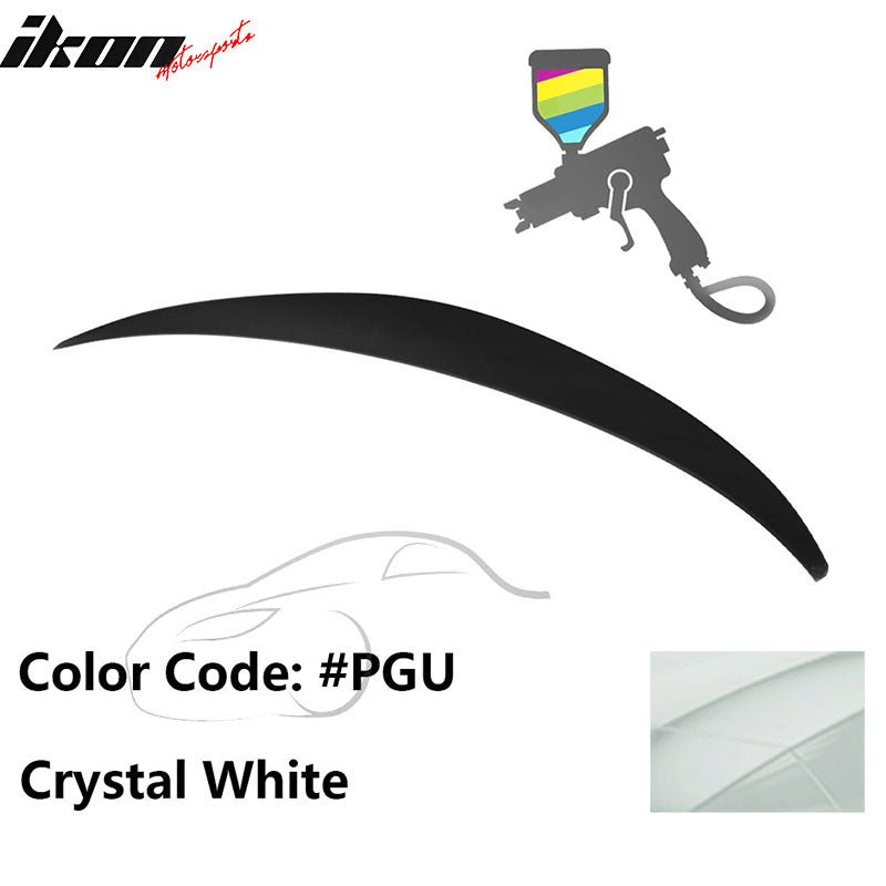 2010 - 2015 Hyundai Elantra OE Style Rear Trunk Spoiler ABSPainted PGU Crystal WhiteIkon Motorsports