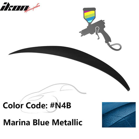 2010 - 2015 Hyundai Elantra OE Style Rear Trunk Spoiler ABSPainted N4B Marina Blue MetallicIkon Motorsports