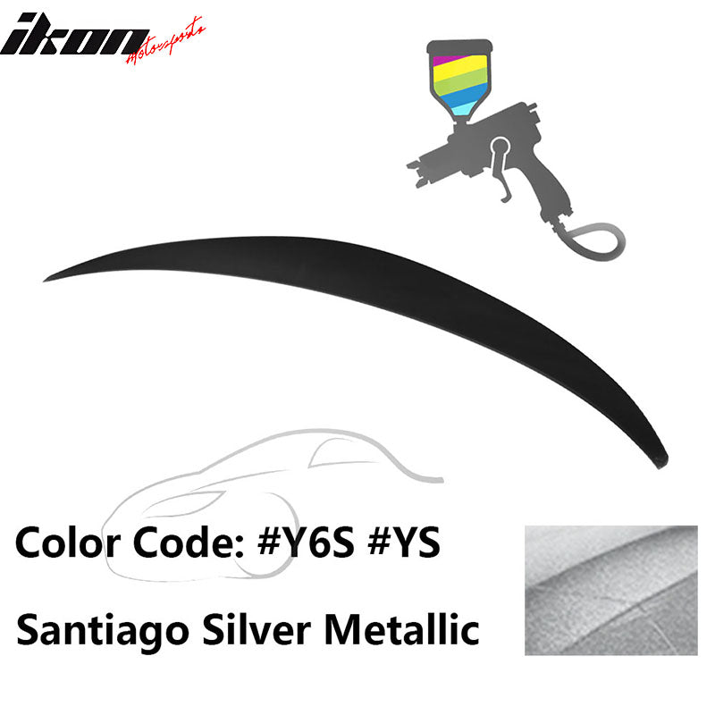2010 - 2015 Hyundai Elantra OE Style Rear Trunk Spoiler ABSPainted Y6S Santiago Silver MetallicIkon Motorsports