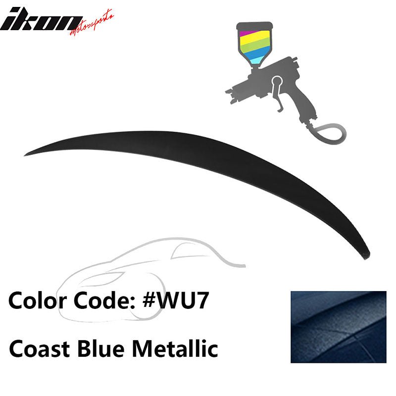 2010 - 2015 Hyundai Elantra OE Style Rear Trunk Spoiler ABSPainted WU7 Coast Blue MetallicIkon Motorsports