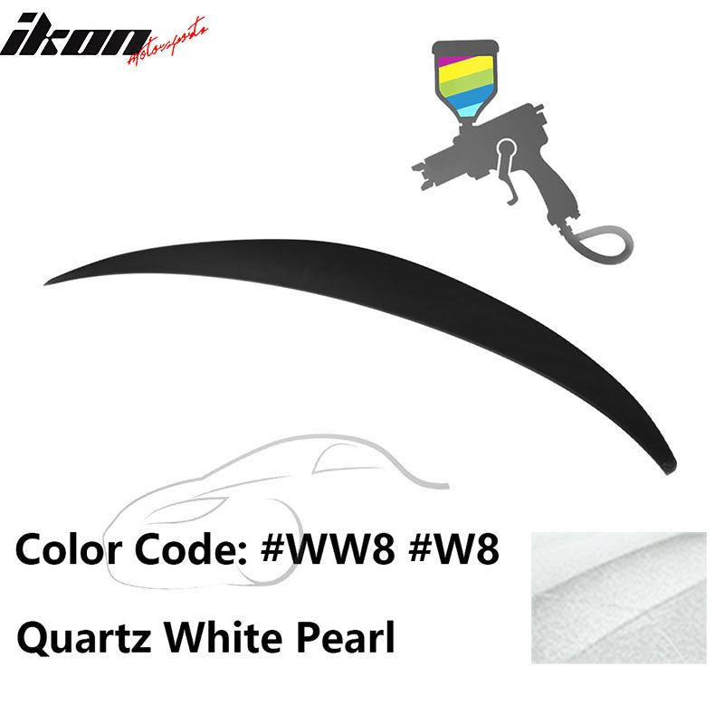2010 - 2015 Hyundai Elantra OE Style Rear Trunk Spoiler ABSPainted WW8 Quartz White PearlIkon Motorsports