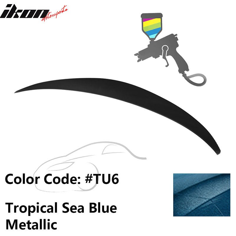 2010 - 2015 Hyundai Elantra OE Style Rear Trunk Spoiler ABSPainted TU6 Tropical Sea Blue MetallicIkon Motorsports