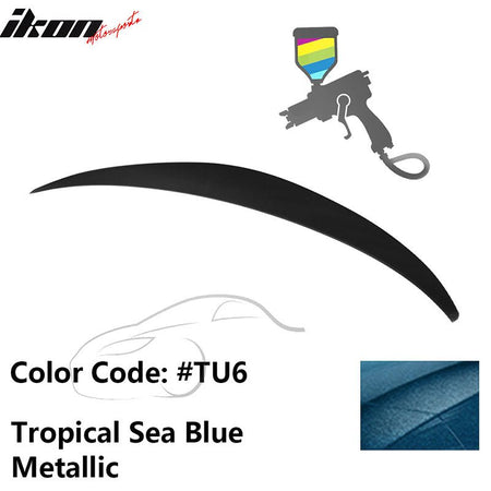 2010 - 2015 Hyundai Elantra OE Style Rear Trunk Spoiler ABSPainted TU6 Tropical Sea Blue MetallicIkon Motorsports