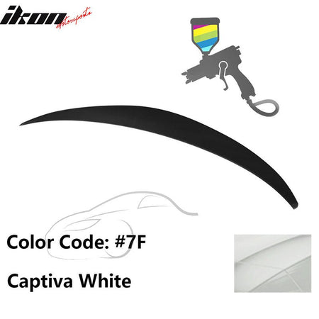 2010 - 2015 Hyundai Elantra OE Style Rear Trunk Spoiler ABSPainted 7F Captiva WhiteIkon Motorsports