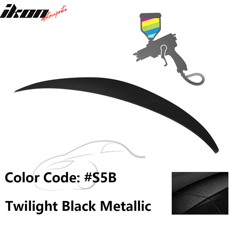 2010 - 2015 Hyundai Elantra OE Style Rear Trunk Spoiler ABSPainted S5B Twilight Black MetallicIkon Motorsports