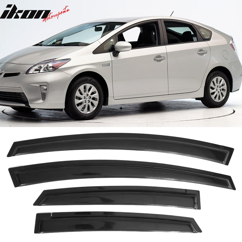 2010-2015 Toyota Prius XW30 4Pc Set Window Visors Acrylic