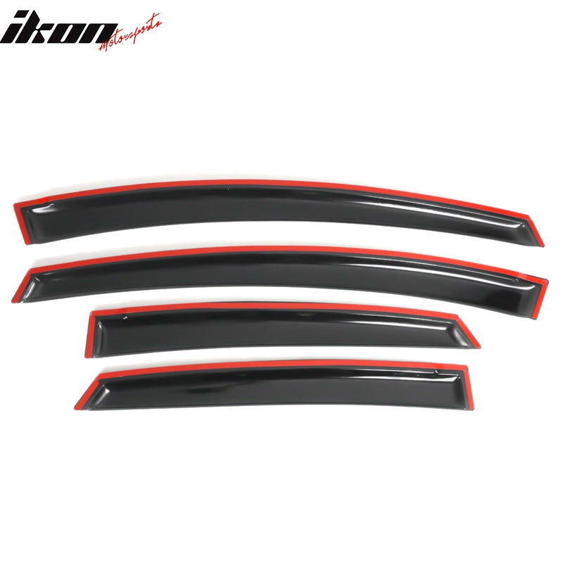 4Pcs Set Window Visors Black Sun Rain Vent Guard Fits 2010-2015 Toyota 4Pcs Set Window Visors Black Sun Rain Vent Guard Fits 2010-2015 Toyota