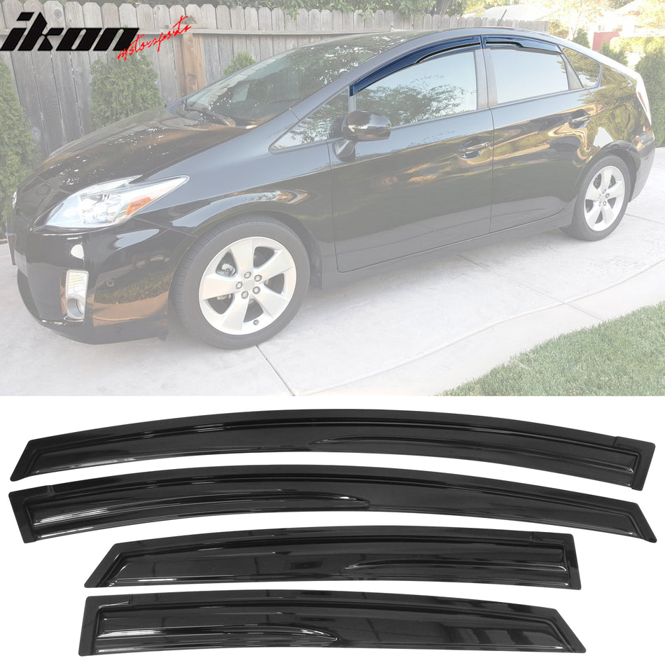 2010-2015 Toyota Prius Mugen Style Smoke Tinted Window Visor Acrylic