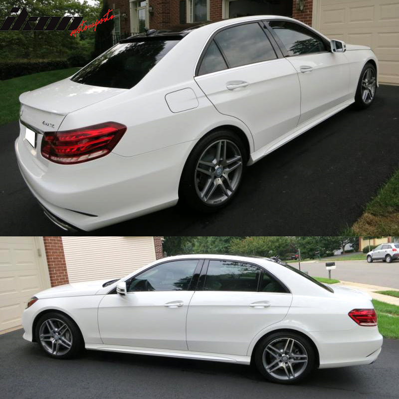 Compatible With 2010-2016 MB Benz E-Class W212 4Dr Sedan Rear Roof Spoiler Wing Real Carbon Fiber CF