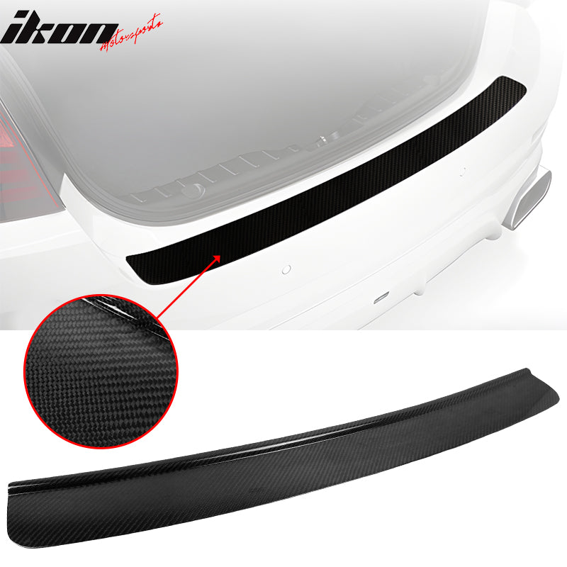 2010-2016 BMW F11 Rear Bumper Cover Protector Step Plate Carbon Fiber