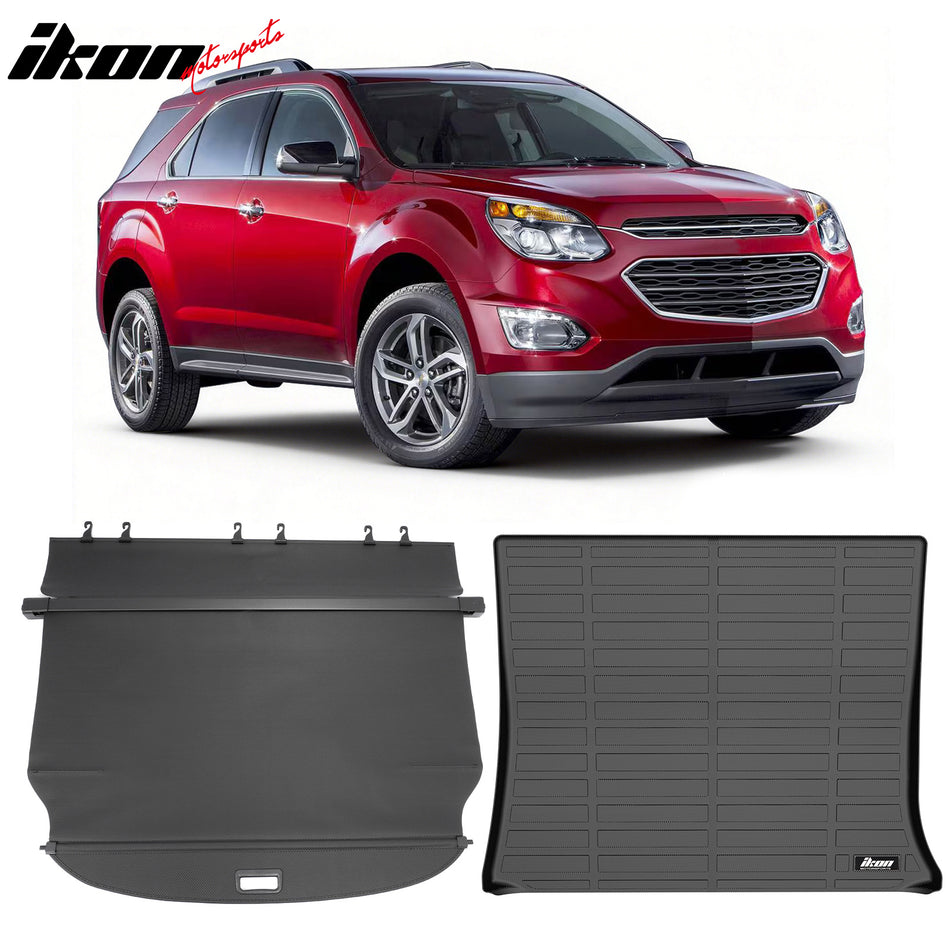 2010-2017 Equinox & Terrain Cargo Cover + Trunk Mat Carbon Fiber Texture