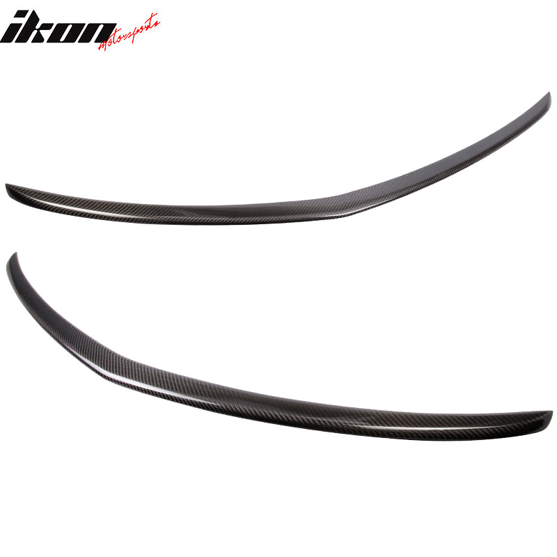 Trunk Spoiler Compatible With 2010-2017 MB Benz E-Class W207 C207 2Dr Coupe, Rear Wing Real Carbon Fiber CF Tail Deck Lid Bodykit by IKON MOTORSPORTS,  2010 2011 2012 2013