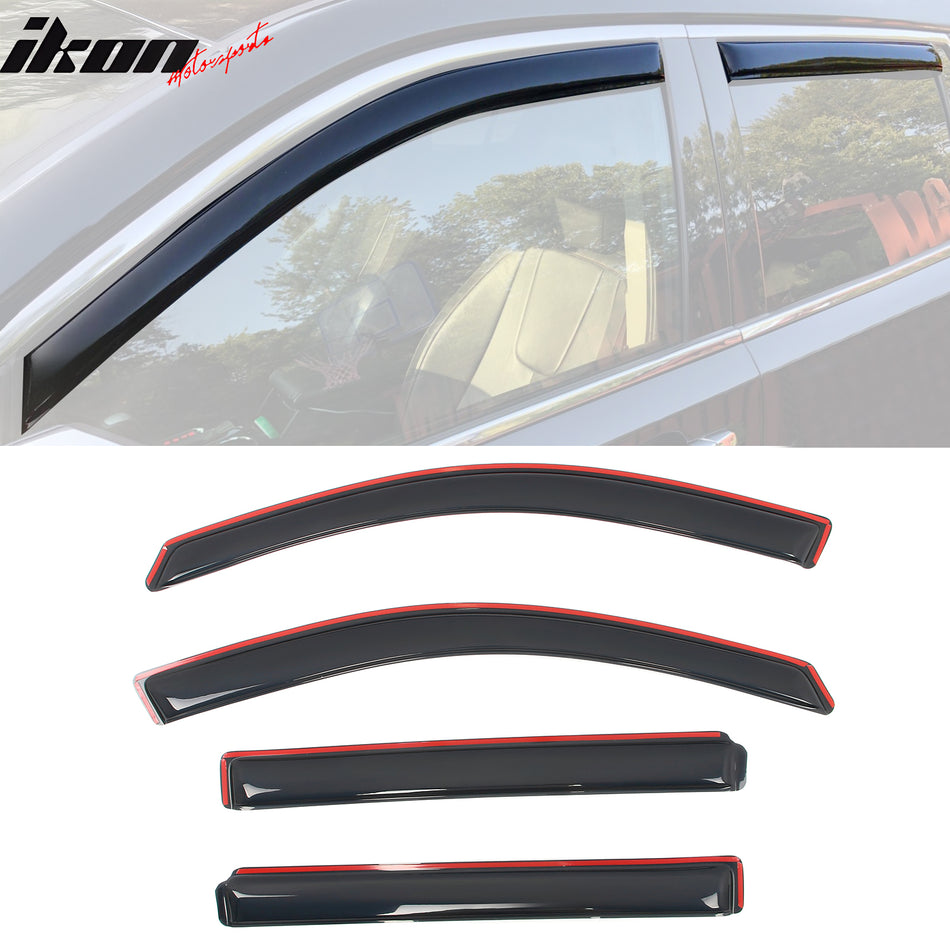 2010-2017 GMC Terrain Window Visors Acrylic In-Channel Rain Shade 4PCS