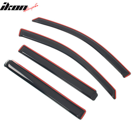 Fits 10-17 GMC Terrain Window Visors Acrylic In-Channel Rain Wind Shade 4PCS Set