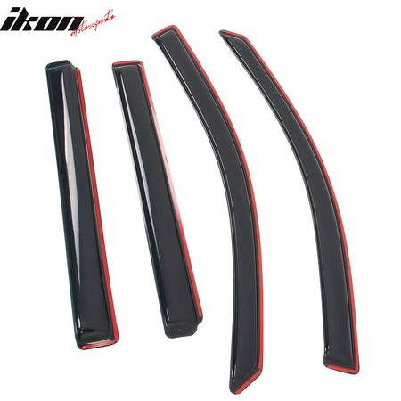 Fits 10-17 GMC Terrain Window Visors Acrylic In-Channel Rain Wind Shade 4PCS Set