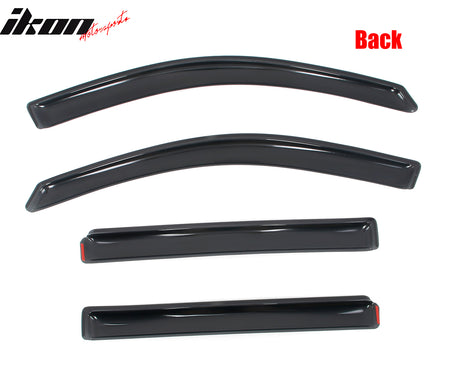 Fits 10-17 GMC Terrain Window Visors Acrylic In-Channel Rain Wind Shade 4PCS Set