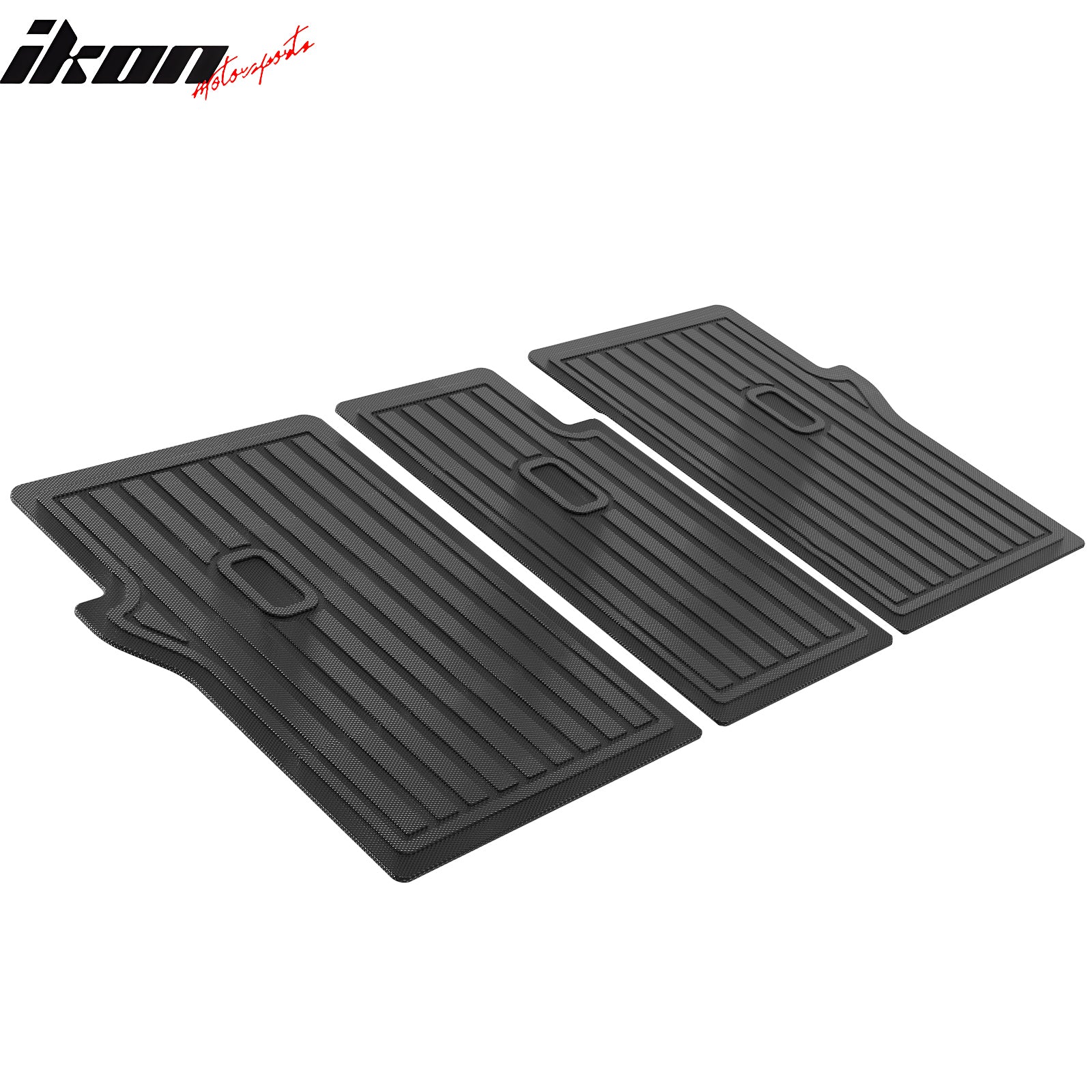 IKON MOTORSPORTS TPE Backrest Mats, Compatible with 2010-2017 Volvo XC60, All Weather Rear Seat Back Mat Cover Protector, Black 3PCS