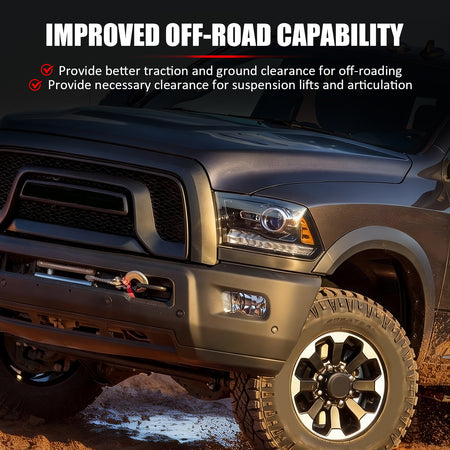 Fits 10-18 Dodge Ram 2500 3500 OE Factory Style Fender Flares Cover Unpainted PP