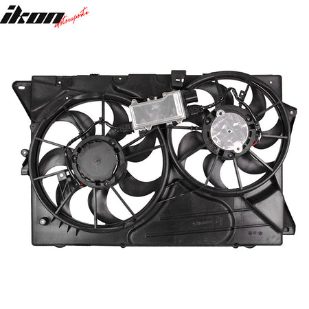 IKON MOTORSPORTS Radiator Cooling Fan Assembly Replacement for 2010-2019 Ford Flex 3.5L 2011-2015 Ford Explorer 2.0L 3.5L 10-19 Lincoln MKT 3.5L 3.7L, BA8Z8C607C FO3115222 Automotive Dual Engine Fans
