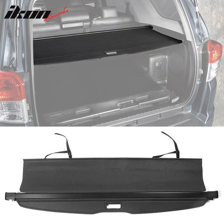 IKON MOTORSPORTS 2-in-1 Trunk Liner Set, Compatible with 2010-2024 Toyota 4Runner 7 Passenger, Storage Organized Cargo Cover & All-Weather Protection Waterproof Trunk Floor Mat