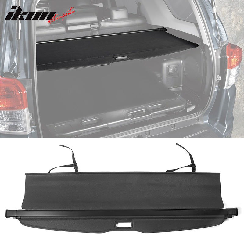 IKON MOTORSPORTS 2-in-1 Trunk Liner Set, Compatible with 2010-2024 Toyota 4Runner 7 Passenger, Storage Organized Cargo Cover & All-Weather Protection Waterproof Trunk Floor Mat