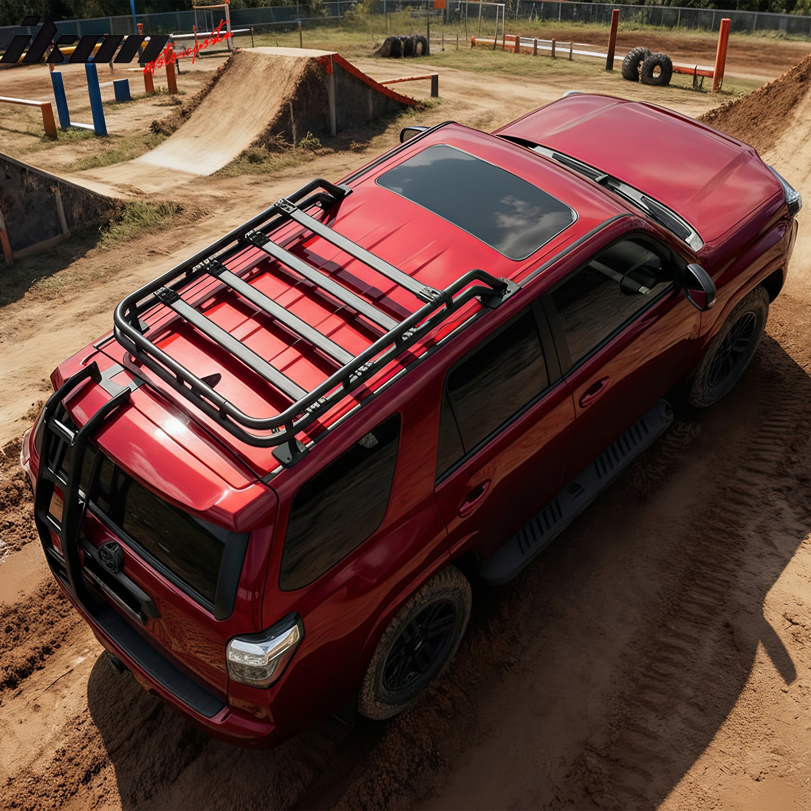 For 10-24 Toyota 4Runner T Style Adjustable Cargo Basket Cross Bars Aluminum 5PC