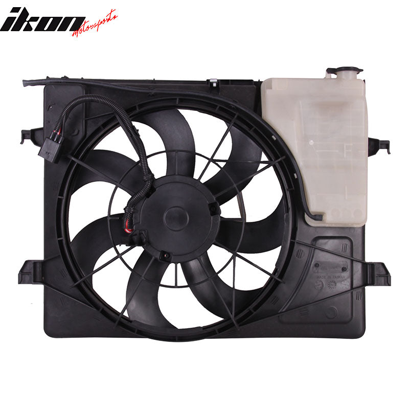 IKON MOTORSPORTS Radiator Cooling Fan Assembly Replacement for 2010 Kia Forte Sedan With Resistor, 2011-2013 Forte Hatchback, 25380-1M120 KI3115130 Automotive Engine Fans, Black